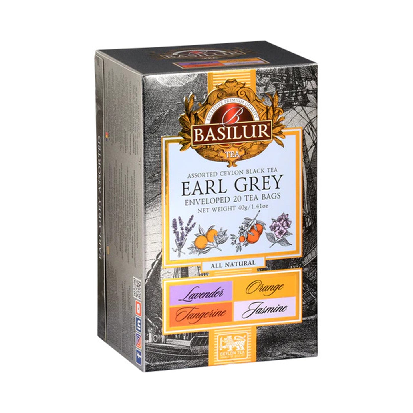 Basilur Earl Grey Collection (40g) 20 Tea Bags