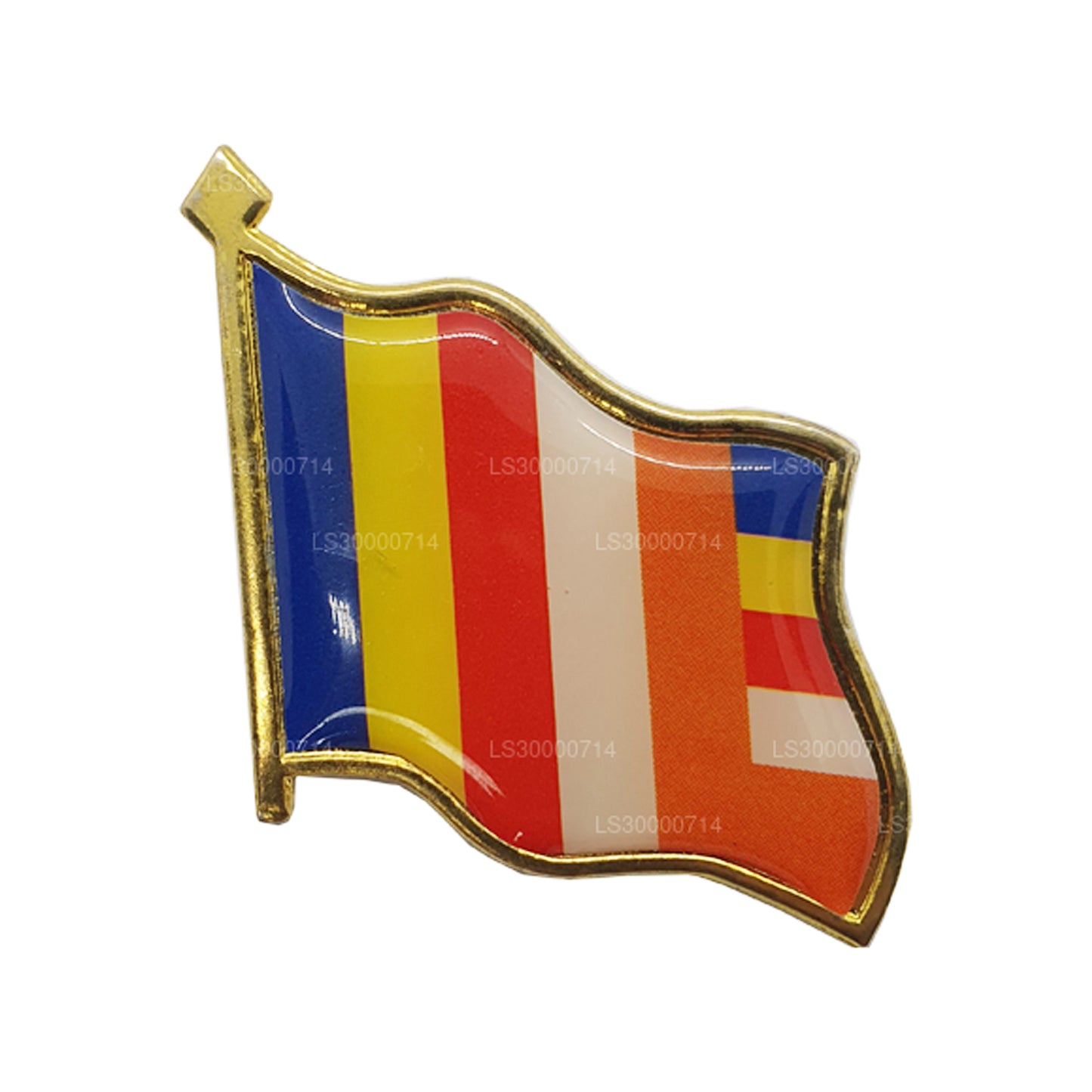 Sri Lankan Buddhist Flag Lapel Pin