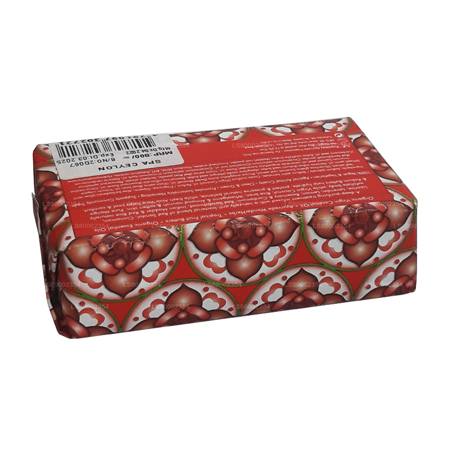 Spa Ceylon Red Sandal and Cinnamon Anti-bacterial Exfoliating Wellness Soap (100g)