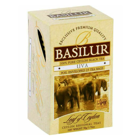 Basilur Uva Leaf of Ceylon Tea (50g) 25 Tea Bags