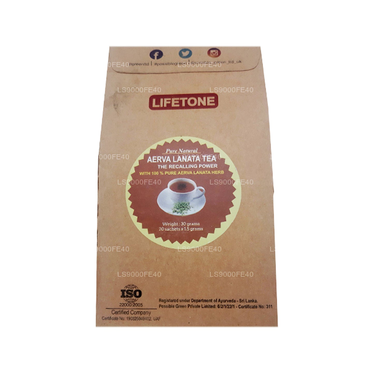 Lifetone Aerva Lanata Tea (30g)