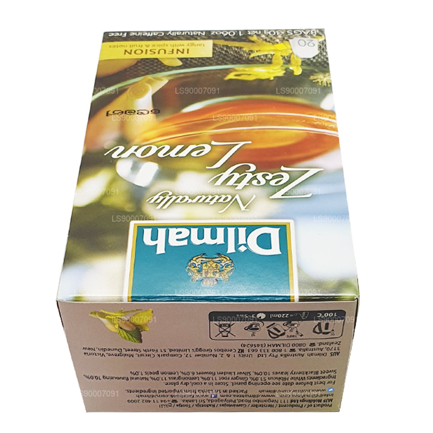 Dilmah Naturally Zesty Lemon (30g) 20 Tea Bags