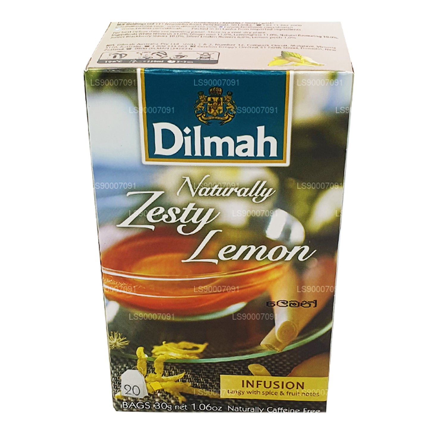 Dilmah Naturally Zesty Lemon (30g) 20 Tea Bags