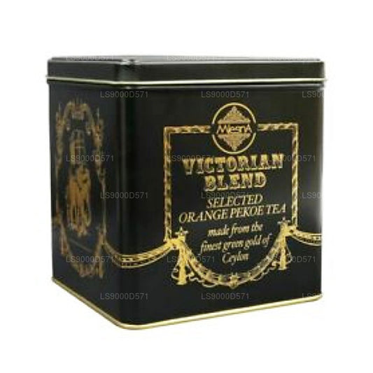 Mlesna Victorian Blend OP Leaf Tea Black Metal Caddy