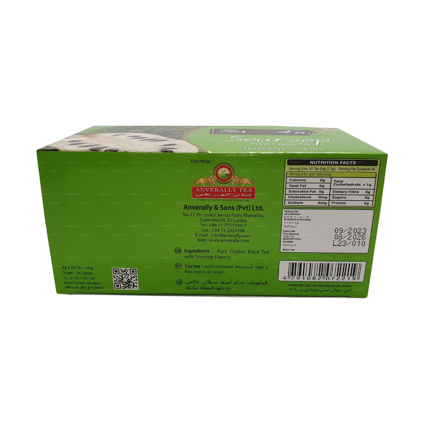 Tea4U Black Tea with Soursop (50g) 25 Tea Bags