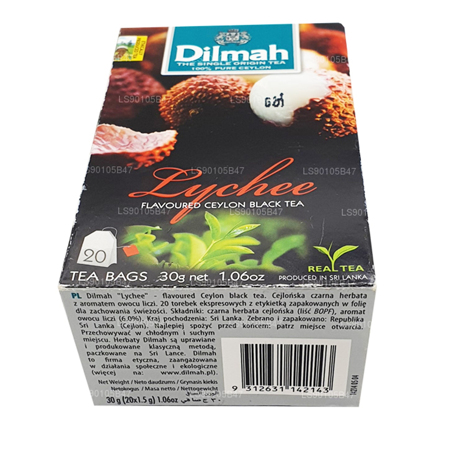 Dilmah Lychee Flavored Black Tea (30g)