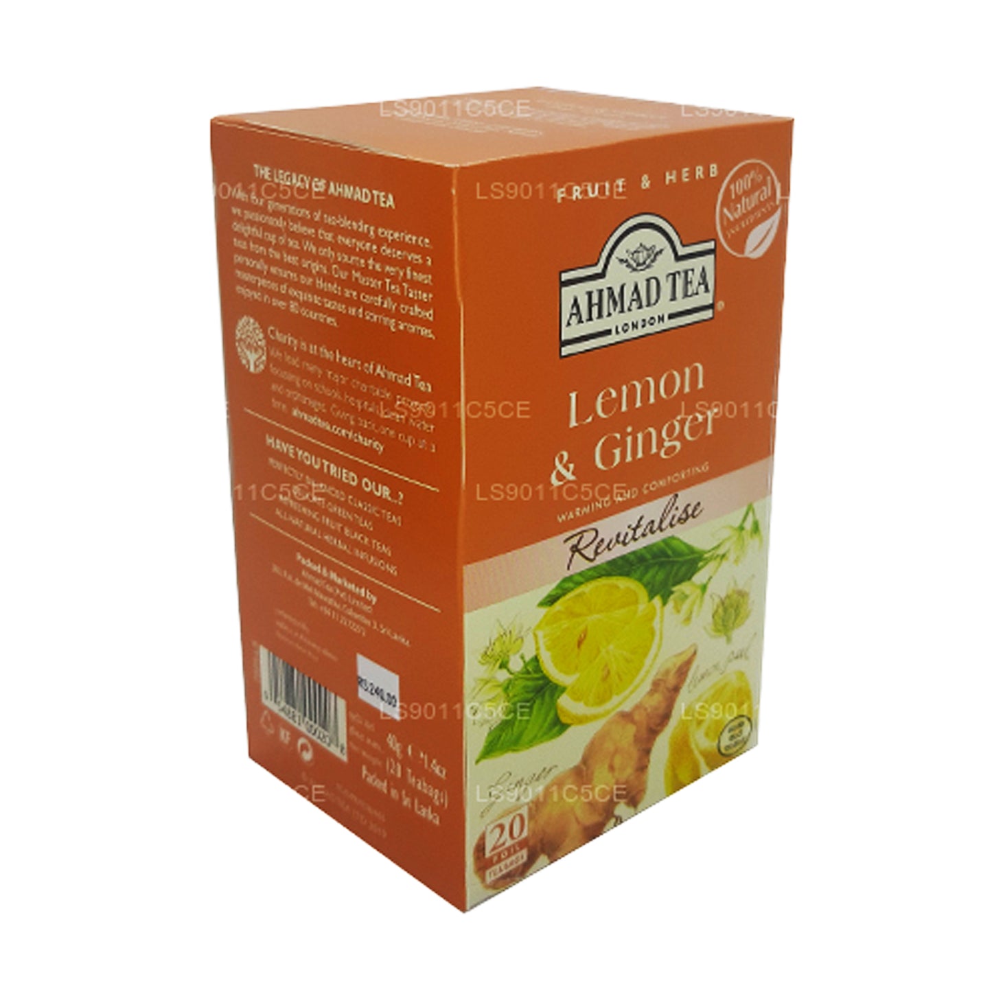 Ahmad Lemon & Ginger Tea (40g) 20 Foil Tea Bags