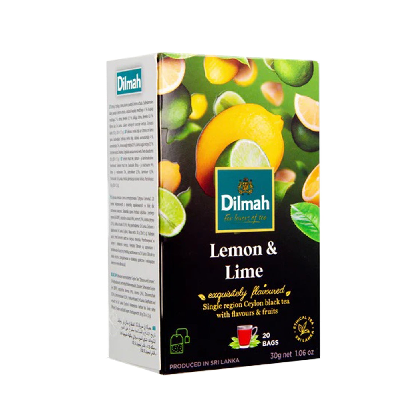 Dilmah Lemon and Lime Flavored Tea (30g) 20 Tea Bags