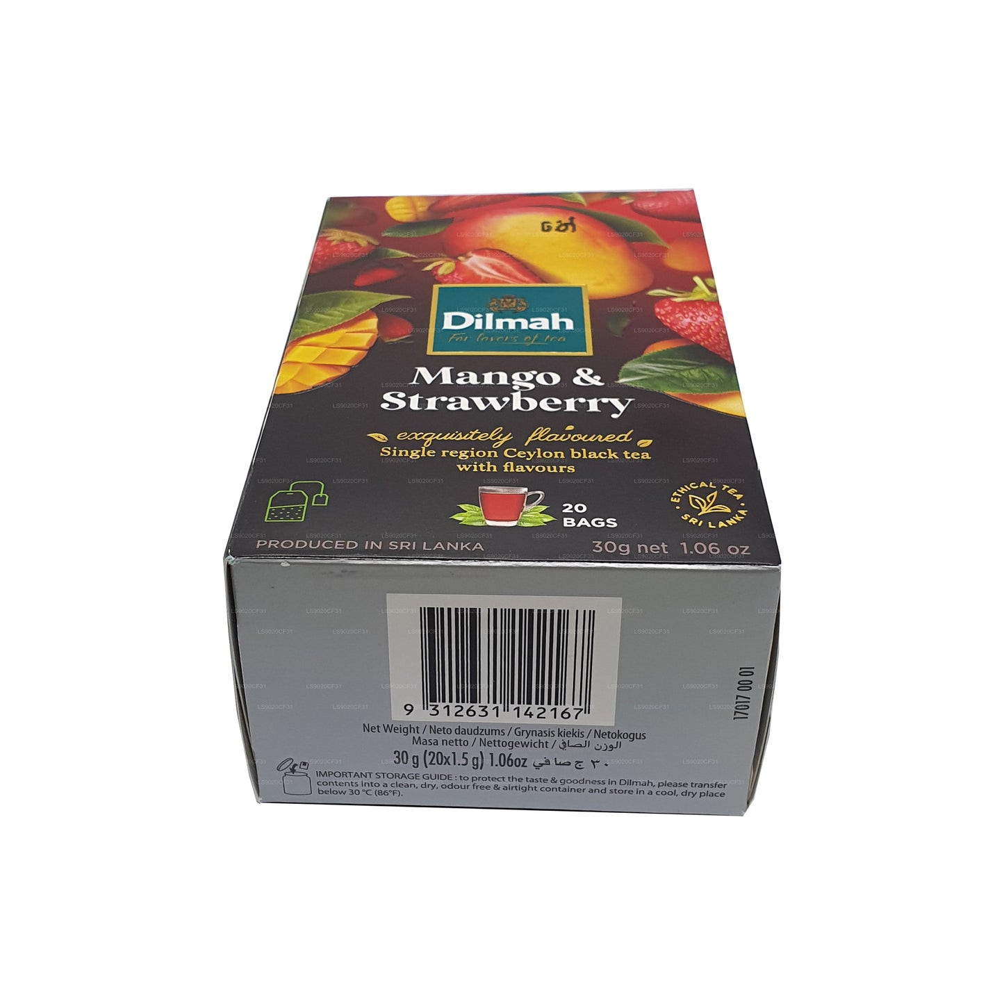 Dilmah Mango and Strawberry Flavored Tea (30g) 20 Tea Bags