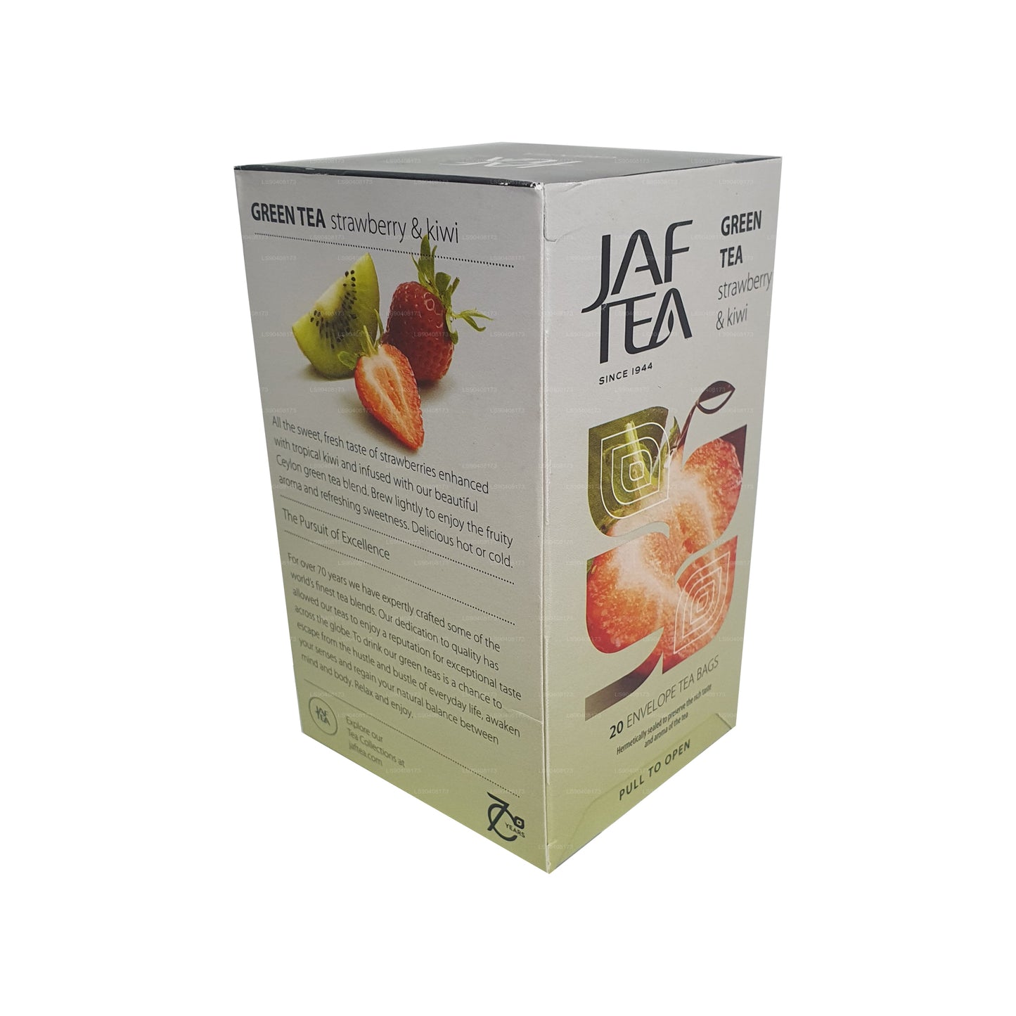 Jaf Tea Strawberry and Kiwi Green Tea (40g) Foil Envelop Tea Bags