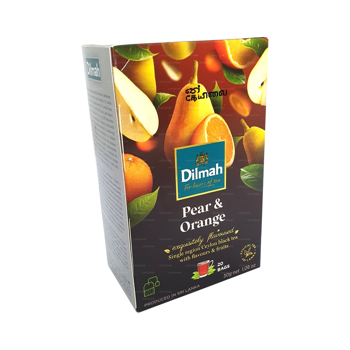 Dilmah Pear and Orange Flavored Ceylon Black Tea (30g) 20 Tea Bags