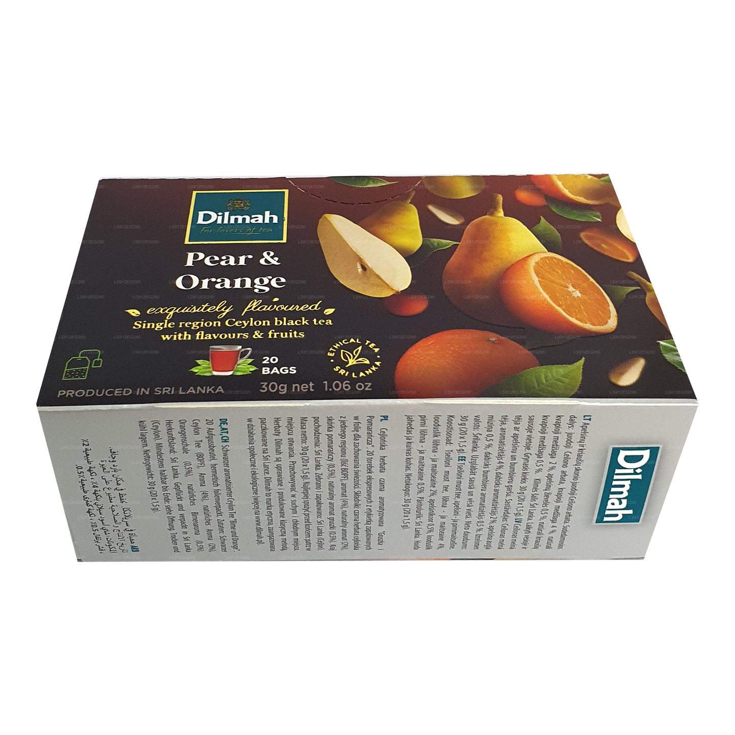 Dilmah Pear and Orange Flavored Ceylon Black Tea (30g) 20 Tea Bags