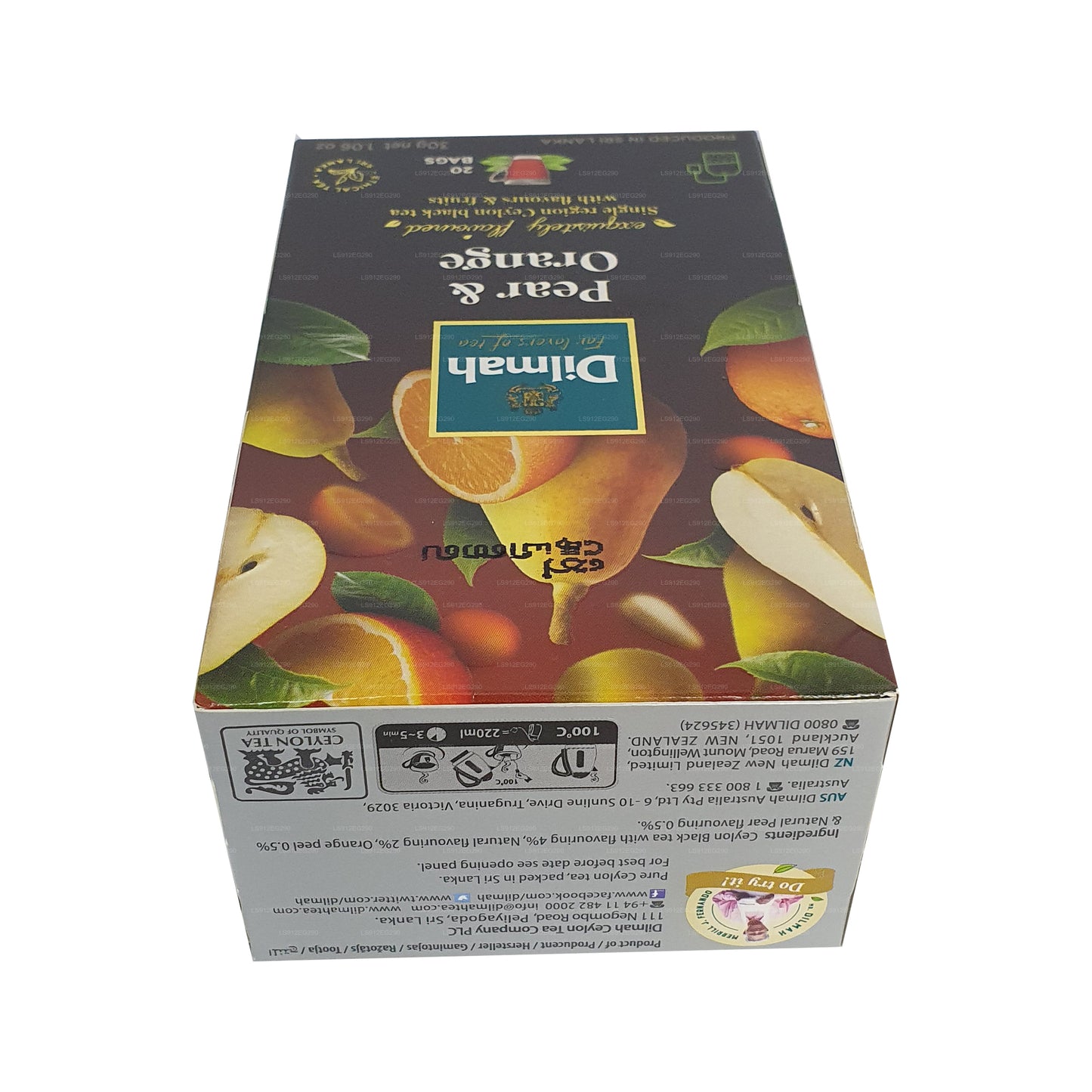 Dilmah Pear and Orange Flavored Ceylon Black Tea (30g) 20 Tea Bags