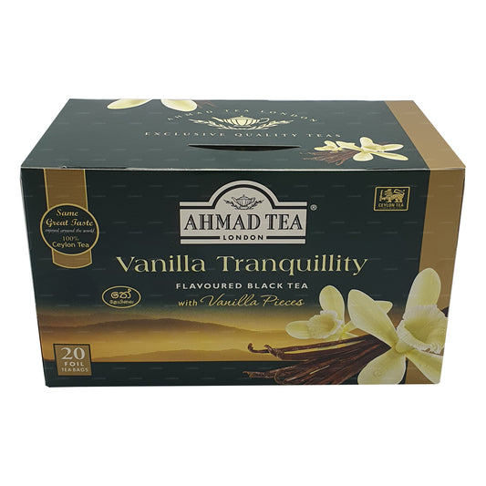 Ahmad Tea Vanilla Tranquility Flavoured Black Tea (40g) 20 Foil Tea Bags