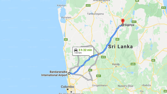 Colombo internasjonale lufthavn (CMB) to Sigiriya City Private Transfer