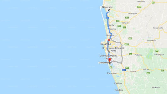 Transfer between Colombo Airport (CMB) and Randiya Hotel, Moratuwa