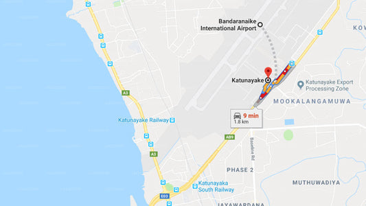 Transfer between Colombo Airport (CMB) and Niwahana Transit City Hotel, Katunayake