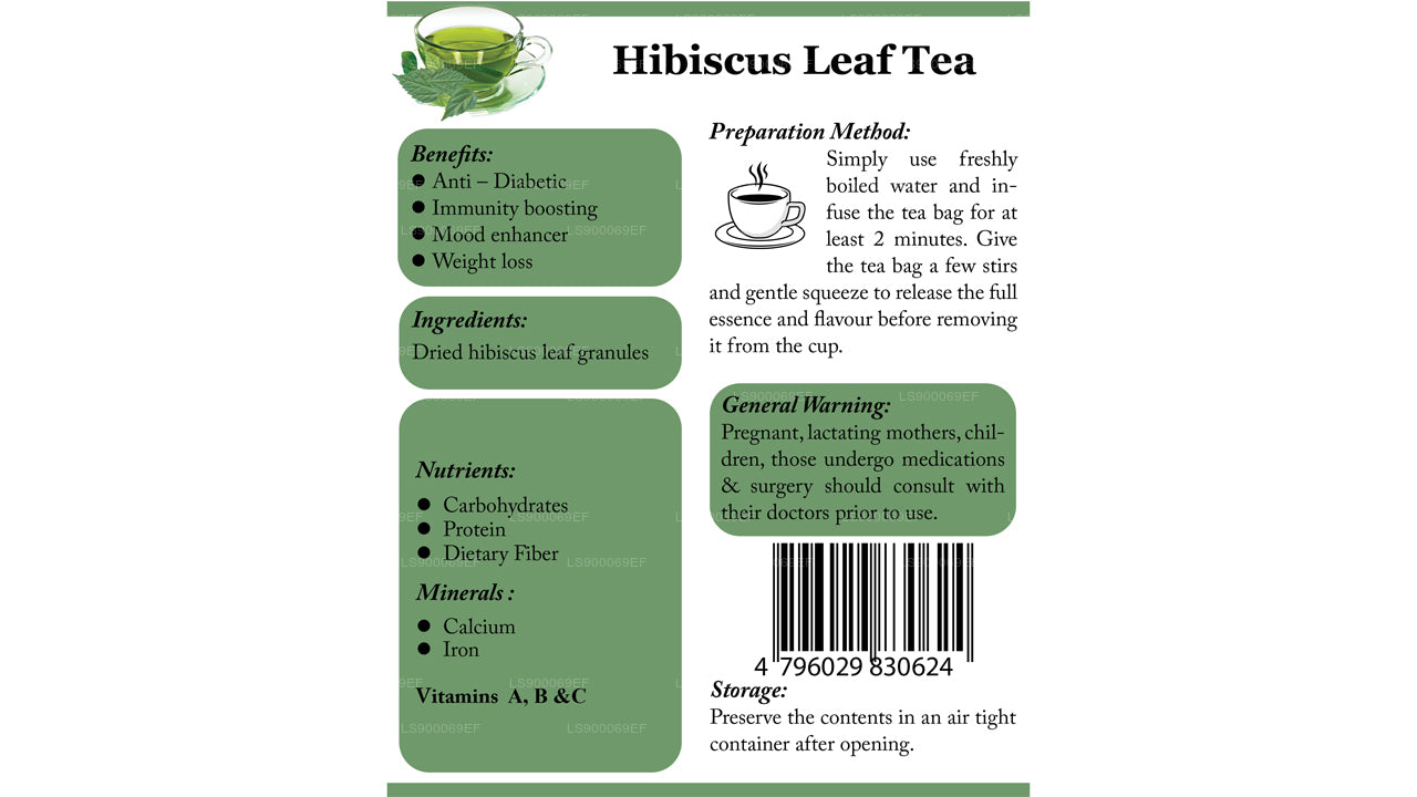 Lifetone Hibiscus Leaf Tea (30g)