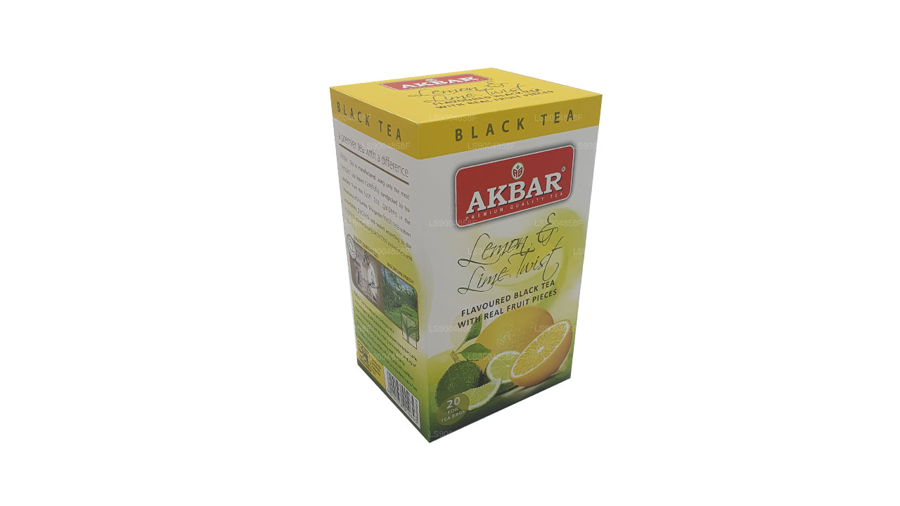 Akbar Lemon and Lime Twist Tea (40g) 20 Tea Bags