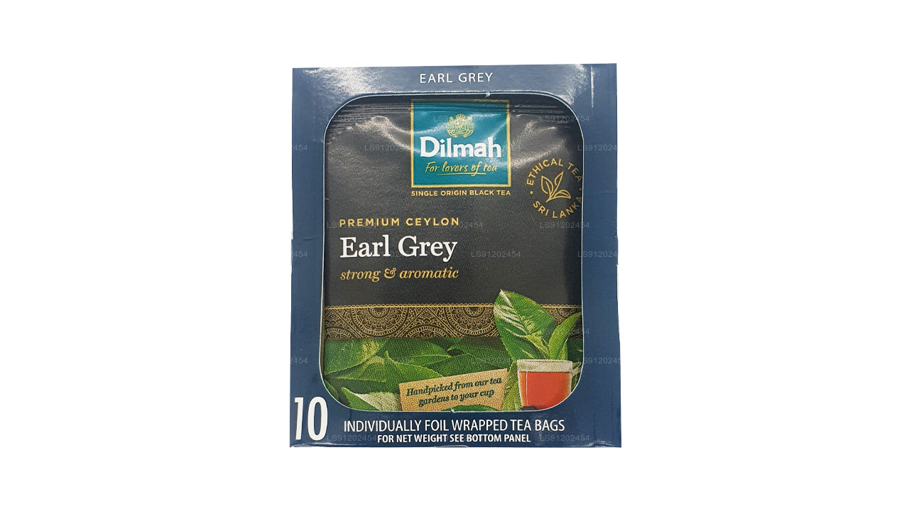 Dilmah Earl Grey Tea (20g) 10 Individually Foil Wrapped Tea Bags